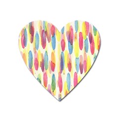 Watercolour-texture Heart Magnet by nate14shop