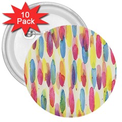 Watercolour-texture 3  Buttons (10 Pack)  by nate14shop