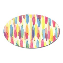 Watercolour-texture Oval Magnet by nate14shop