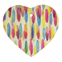 Watercolour-texture Heart Ornament (two Sides)