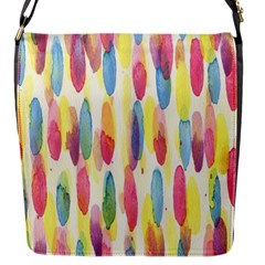 Watercolour-texture Flap Closure Messenger Bag (s) by nate14shop