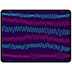 Waves Double Sided Fleece Blanket (large)  by nate14shop