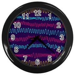 Waves Wall Clock (black) by nate14shop