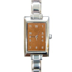 Leather Brown  Rectangle Italian Charm Watch by artworkshop