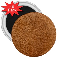 Leather Brown  3  Magnets (10 Pack)  by artworkshop