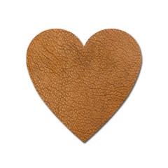 Leather Brown  Heart Magnet by artworkshop