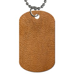 Leather Brown  Dog Tag (one Side) by artworkshop