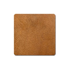 Leather Brown  Square Magnet by artworkshop