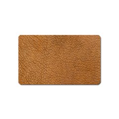 Leather Brown  Magnet (name Card) by artworkshop