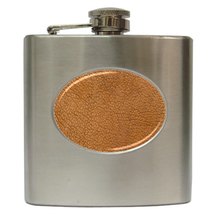 Leather Brown  Hip Flask (6 oz)