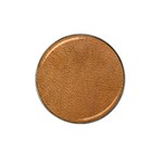 Leather Brown  Hat Clip Ball Marker (4 pack) Front