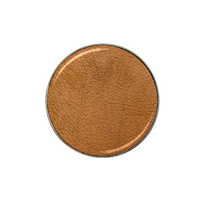 Leather Brown  Hat Clip Ball Marker (4 pack)