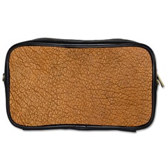 Leather Brown  Toiletries Bag (two Sides) by artworkshop