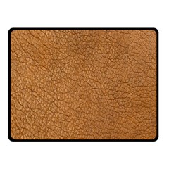 Leather Brown  Fleece Blanket (small) by artworkshop