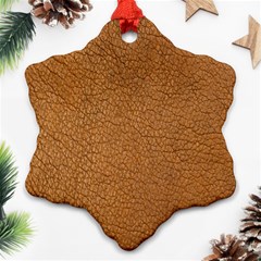 Leather Brown  Ornament (snowflake) by artworkshop