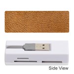 Leather Brown  Memory Card Reader (Stick) Front