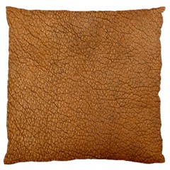 Leather Brown  Large Cushion Case (one Side) by artworkshop