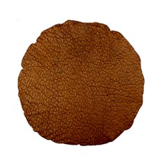 Leather Brown  Standard 15  Premium Round Cushions by artworkshop