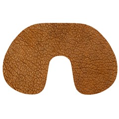 Leather Brown  Travel Neck Pillow by artworkshop