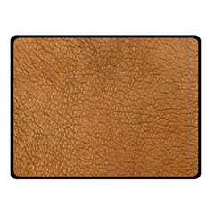 Leather Brown  Double Sided Fleece Blanket (small)  by artworkshop