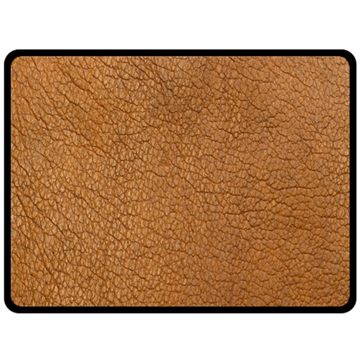 Leather Brown  Double Sided Fleece Blanket (Large) 