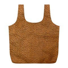 Leather Brown  Full Print Recycle Bag (l) by artworkshop