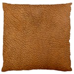 Leather Brown  Large Flano Cushion Case (Two Sides) Front