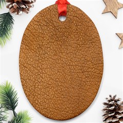 Leather Brown  Ornament (oval) by artworkshop