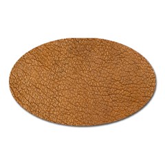 Leather Brown  Oval Magnet by artworkshop