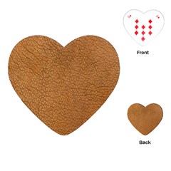 Leather Brown  Playing Cards Single Design (heart) by artworkshop