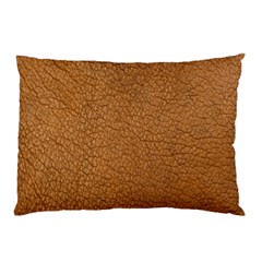 Leather Brown  Pillow Case (two Sides) by artworkshop