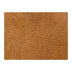 Leather Brown  Double Sided Flano Blanket (mini)  by artworkshop