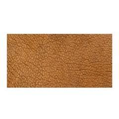 Leather Brown  Satin Wrap 35  X 70  by artworkshop