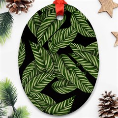  Leaves  Oval Ornament (two Sides) by artworkshop