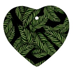  Leaves  Heart Ornament (two Sides) by artworkshop