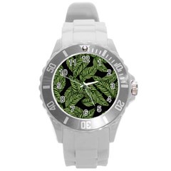  Leaves  Round Plastic Sport Watch (l) by artworkshop