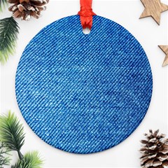 Jeans Blue  Ornament (round) by artworkshop