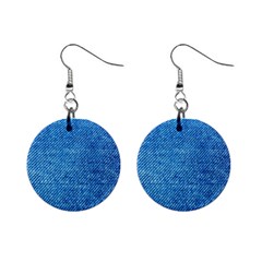 Jeans Blue  Mini Button Earrings by artworkshop