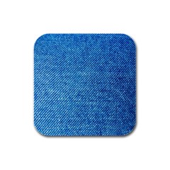 Jeans Blue  Rubber Square Coaster (4 Pack) by artworkshop