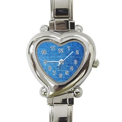 Jeans Blue  Heart Italian Charm Watch by artworkshop