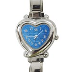 Jeans Blue  Heart Italian Charm Watch Front