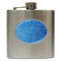 Jeans Blue  Hip Flask (6 Oz) by artworkshop