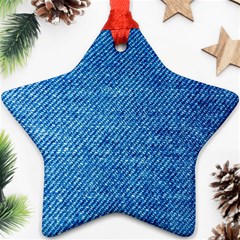 Jeans Blue  Star Ornament (two Sides)