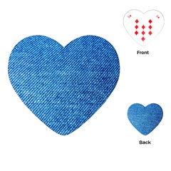 Jeans Blue  Playing Cards Single Design (heart) by artworkshop