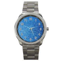 Jeans Blue  Sport Metal Watch by artworkshop