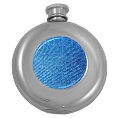 Jeans Blue  Round Hip Flask (5 Oz) by artworkshop