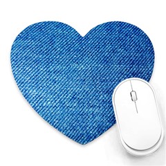 Jeans Blue  Heart Mousepads by artworkshop