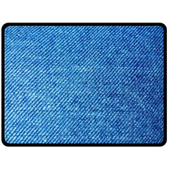 Jeans Blue  Fleece Blanket (large)  by artworkshop