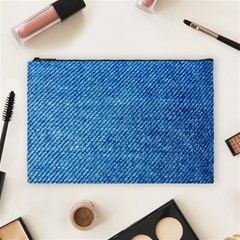 Jeans Blue  Cosmetic Bag (large) by artworkshop