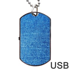 Jeans Blue  Dog Tag Usb Flash (one Side) by artworkshop